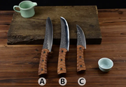 Butcher Knife Razor Three-piece Rosewood Handle As shown by China Dropship