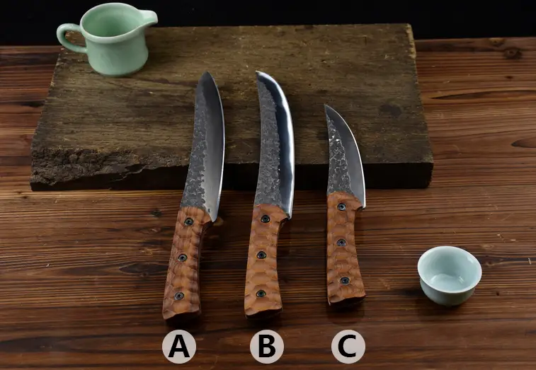 Butcher Knife Razor Three-piece Rosewood Handle As shown by China Dropship
