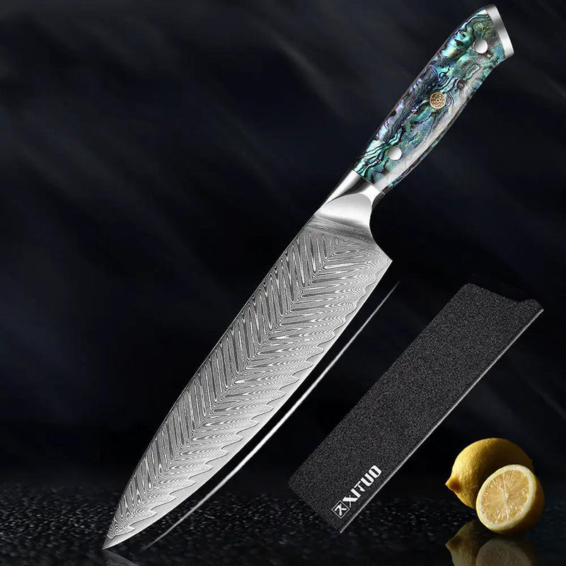 Steel Knife Set Kitchen Knife Chef Knife Japanese Style Santoku Knife 5piece set by China Dropship