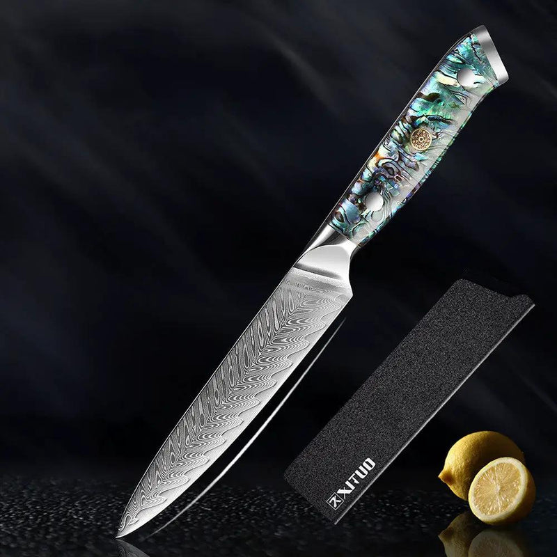 Steel Knife Set Kitchen Knife Chef Knife Japanese Style Santoku Knife Peel knife by China Dropship