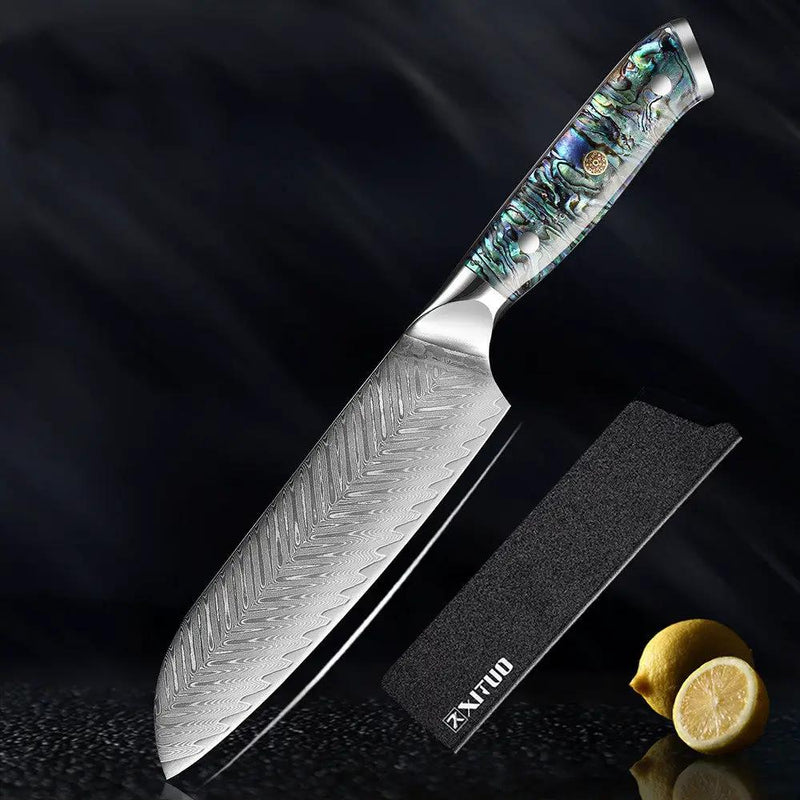 Steel Knife Set Kitchen Knife Chef Knife Japanese Style Santoku Knife 5piece set by China Dropship