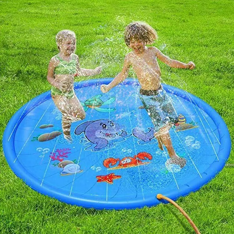 170cm Inflatable Spray Splash Water Mat Outdoor Pool by salelink.co.nz