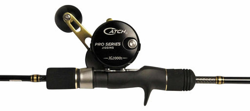 Catch Combo Kensai 100g Slow Pitch Jigging Rod With Left Hand JGX2000 Reel Spooled With Braid by Action Outdoors Limited