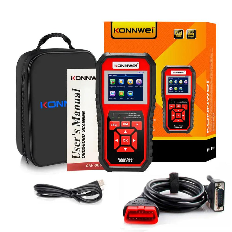 KONNWEI KW850 Professional OBD2 Scanner Auto Code Reader Car Diagnostic Tool Check Engine Light Scan Tool OBD II Cars After 1996 by JBH AUTO PARTS