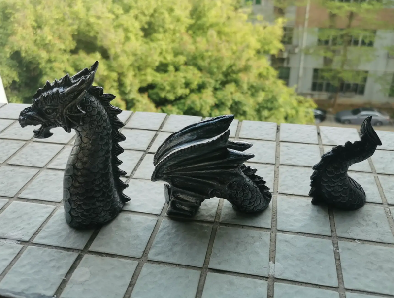Dragon Garden Statue Decor Gothic Resin Ornament for Outdoor Decor by salelink.co.nz