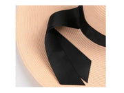 GREY- 16cm Wide Brim Women Lady Sun Straw Hat Floppy Derby Summer Beach Cap by dealonline.co.nz