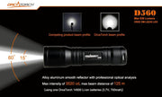 OrcaTorch D560 – 630 Lumen Dive Torch – RED by NZ Diver