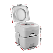 20L Outdoor Portable Toilet Camping Potty Caravan Travel Boating by salelink.co.nz