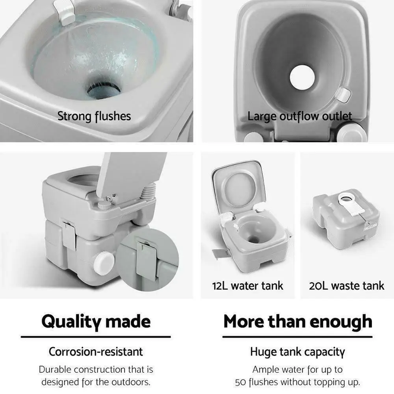 20L Outdoor Portable Toilet Camping Potty Caravan Travel Boating by salelink.co.nz