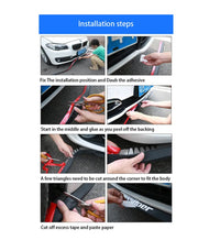 Car Front Bumper Lip Skirt Protector Splitter Body Spoiler Rubber Universal 2.5M by salelink.co.nz