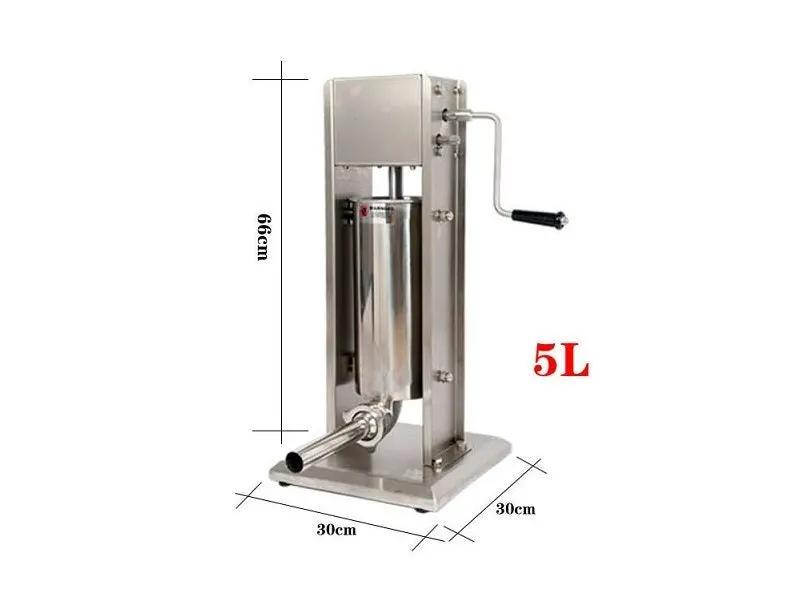 5L Sausage Stuffer Stainless Steel Sausage Maker Machine by dealonline.co.nz