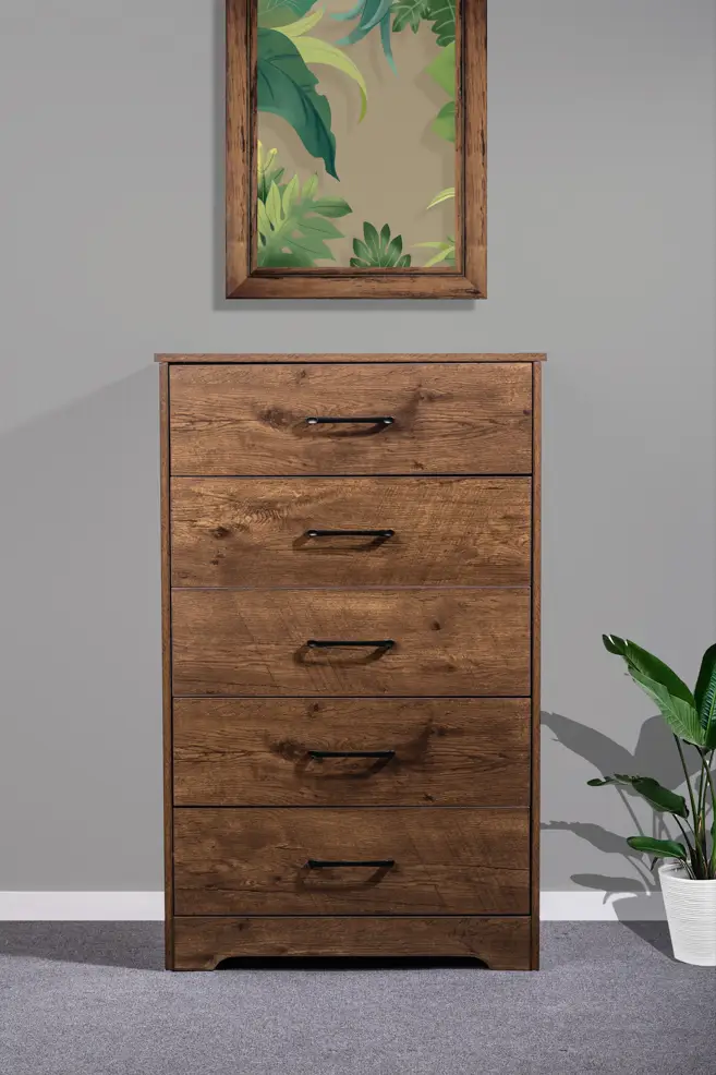 'Althea' Wallnut color Five Drawers by sue-e furniture