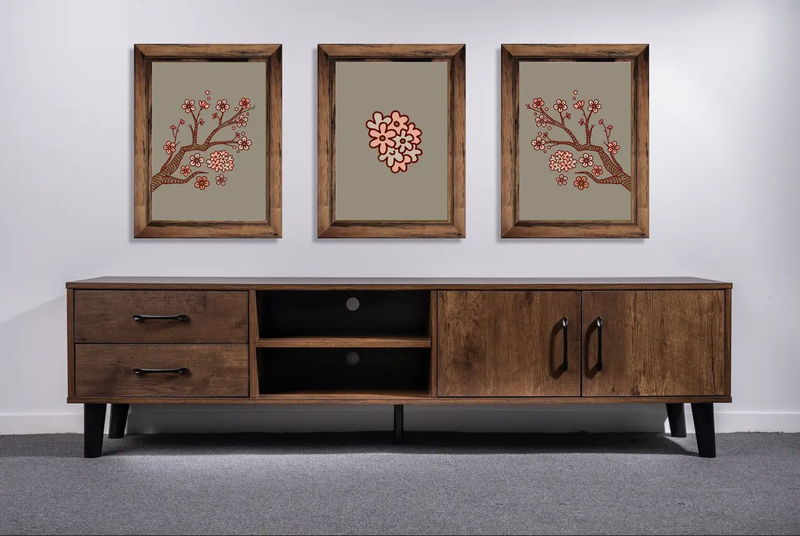 'Hagen' Walnut Color Entertainment Unit by sue-e furniture