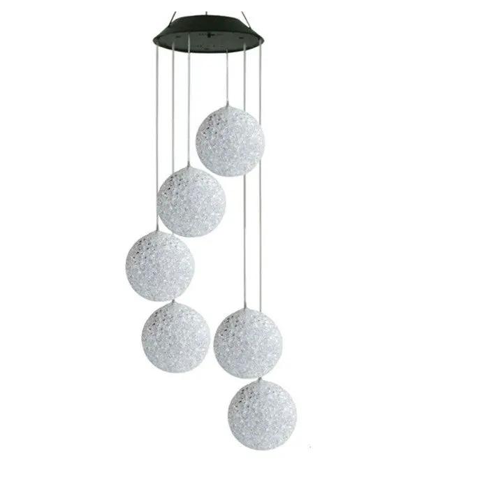 Hanging Wind Chimes Solar Powered LED Light Colour Changing Garden Outdoor Decor by salelink.co.nz