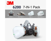 3M Reusable Respirator Half Facepiece 6200 Medium Each Mask- 7 in 1 Set by Resin Art NZ