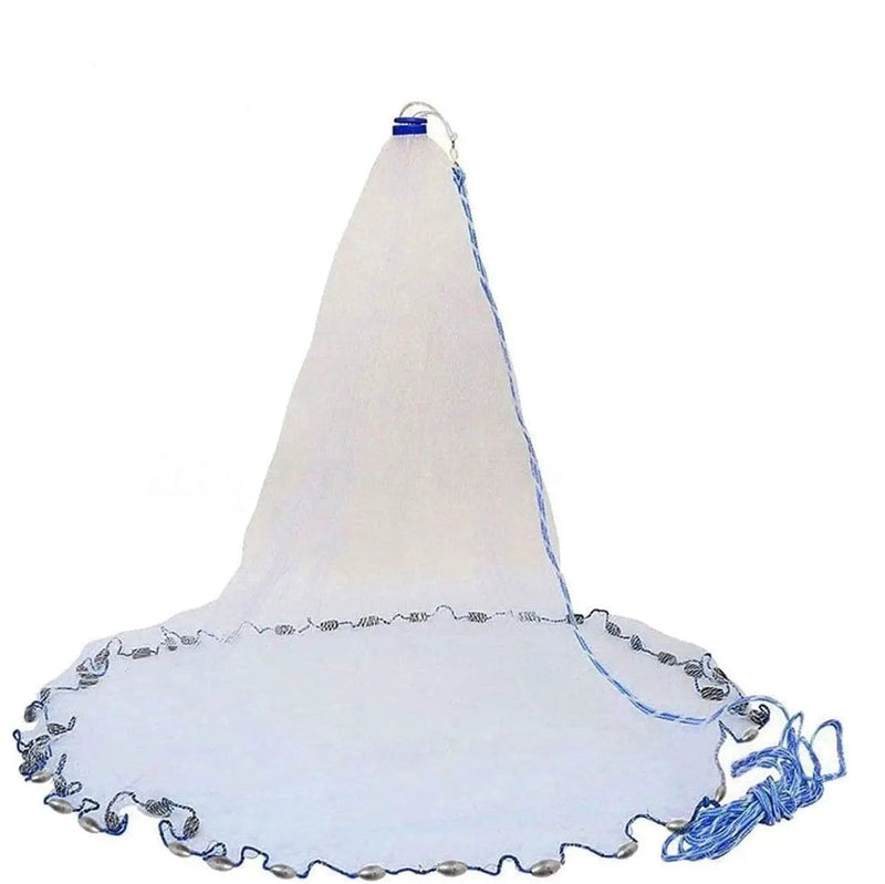 Fishing Net Quick Throw Mono Nylon Mesh Drawstring Chain Bottom Spread by salelink.co.nz
