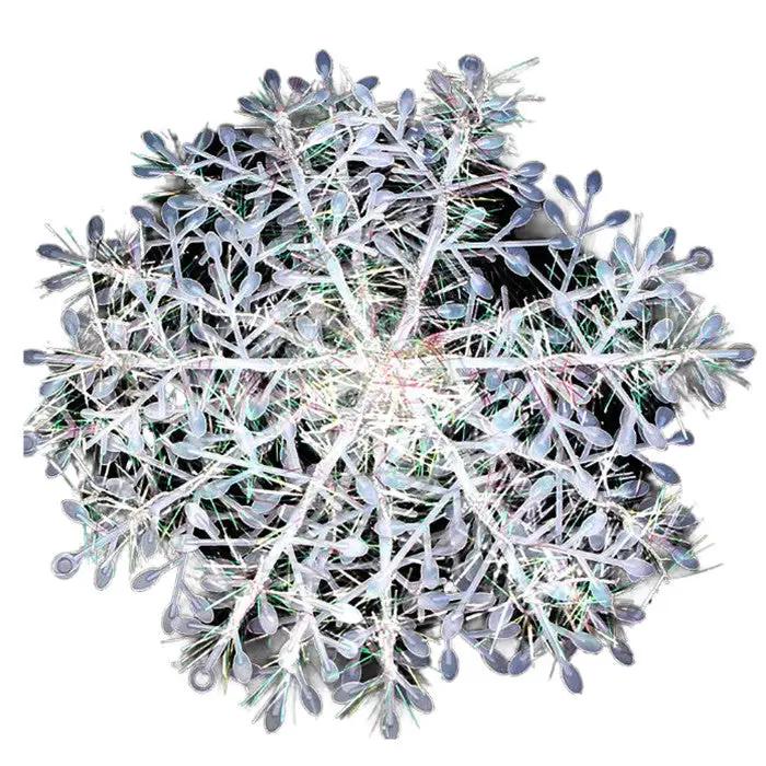 30PCS 11cm White Snowflakes Decorations Christmas Tree Party Charms Christmas Decoration by salelink.co.nz