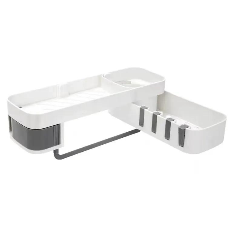 Shower Caddy Corner Bathroom Storage Shelf Holder Rack Organiser Adhesive Tripod by salelink.co.nz