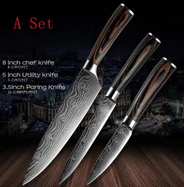 Chef Knives Kitchen Knives Cleaver Slicing Knives A Set by China Dropship