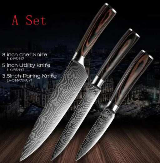 Chef Knives Kitchen Knives Cleaver Slicing Knives A Set by China Dropship