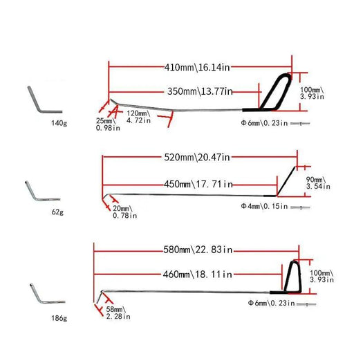 20pcs PDR Rods Crowbar Opening Tools by salelink.co.nz