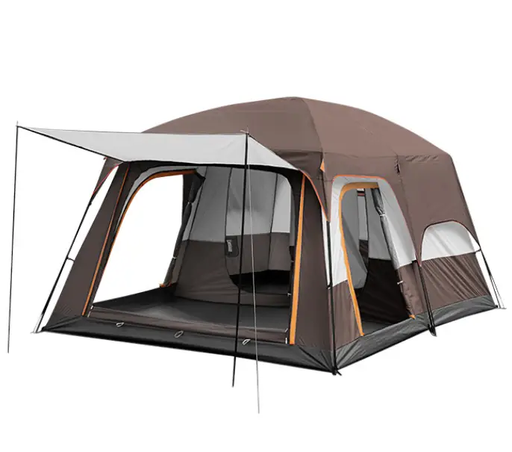 Camping Tent For 6-10Persons 380x260x195cm Coffee by salelink.co.nz
