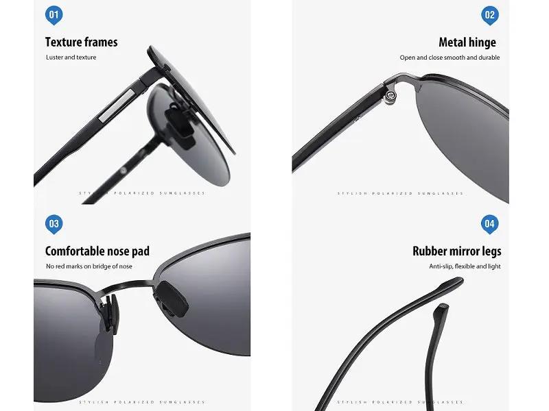 BLACK HD Polarized Lens Sunglasses Anti-Blue Ray Hydrophobic by dealonline.co.nz