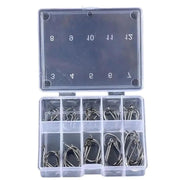 High Carbon Steel Fishing Hooks Set 50pcs by NZ Diver