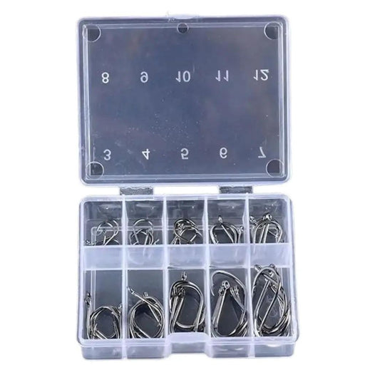 High Carbon Steel Fishing Hooks Set 50pcs by NZ Diver