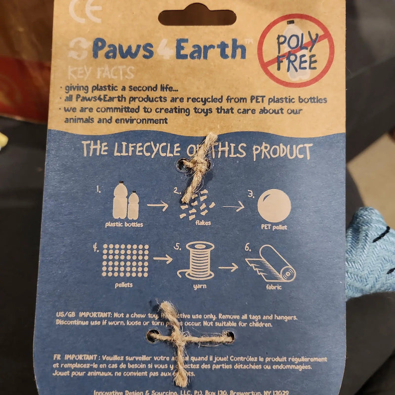 Animal Addiction Limited Dog Toys Paws 4 Earth Dog Toy, Gecko with Rope Tail Paws 4 Earth Dog Toy, Gecko with Rope Tail