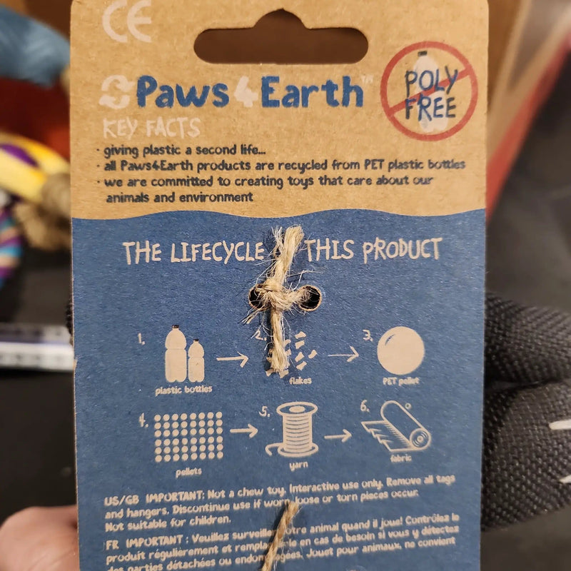Animal Addiction Limited Dog Toys Paws 4 Earth Dog Toy, Elephant with Rope Tail Paws 4 Earth Dog Toy, Elephant with Rope Tail