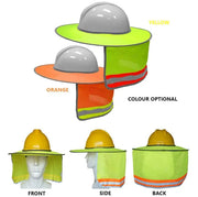 Hi Vis Hard Hat Helmet Brim Sun shield by dealonline.co.nz