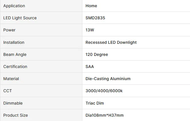 13W 1170 lumens ,Tri-Color Dimmable LED Downlight, Dia 108mm by salelink.co.nz