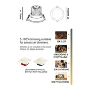 13W 1150 lumens ,Tri-Color Dimmable LED Downlight, Dia 102mm by salelink.co.nz