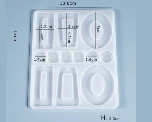 DIY Silicone Resin Moulds Earrings Pendant Epoxy Casting Moulds - 16 by Resin Art NZ