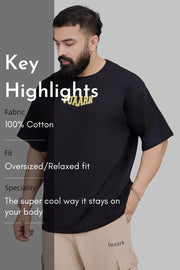 Trendsetter Oversized T-shirt Black by Fuaark Nz