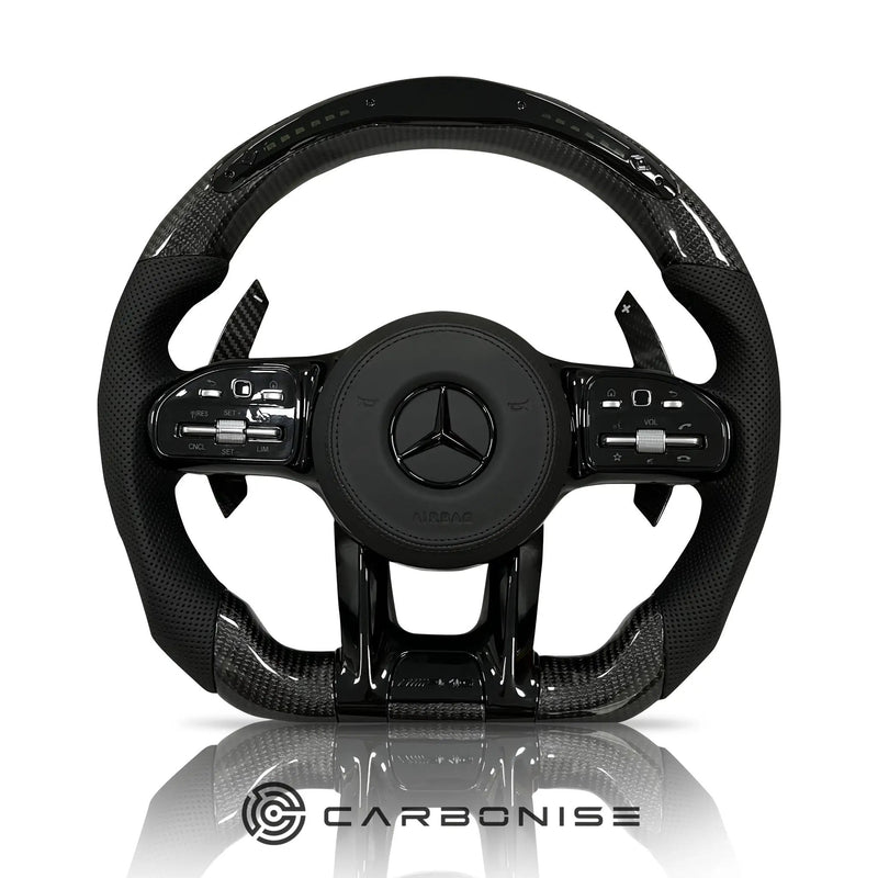 Mercedes-Benz Steering Wheel (Carbon Fiber+Perforated Leather) #16 by CARBONISE