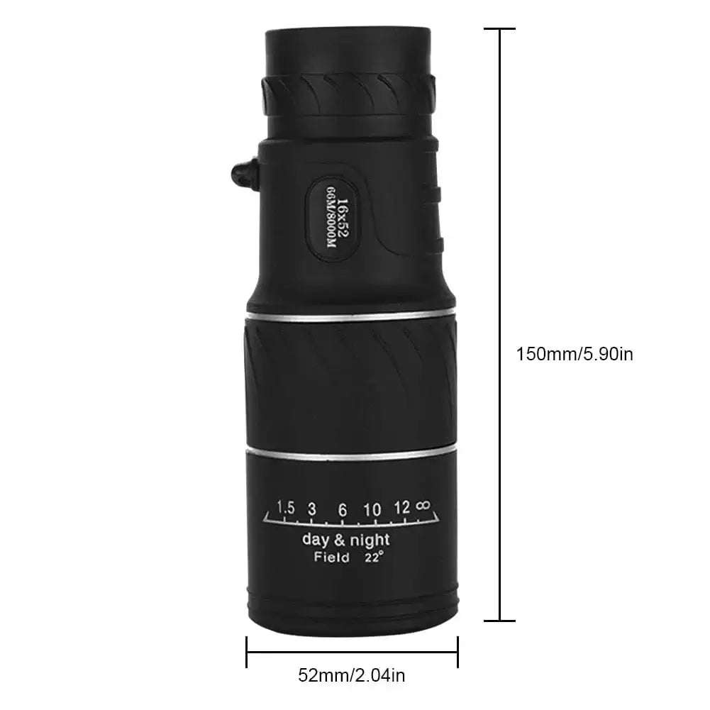 China China 16X52 Monocular Telescope Optical Lens High Definition Handy Optics Scope Dual Focus Zoom 16X Binocular for Outdoor Camp Hunting