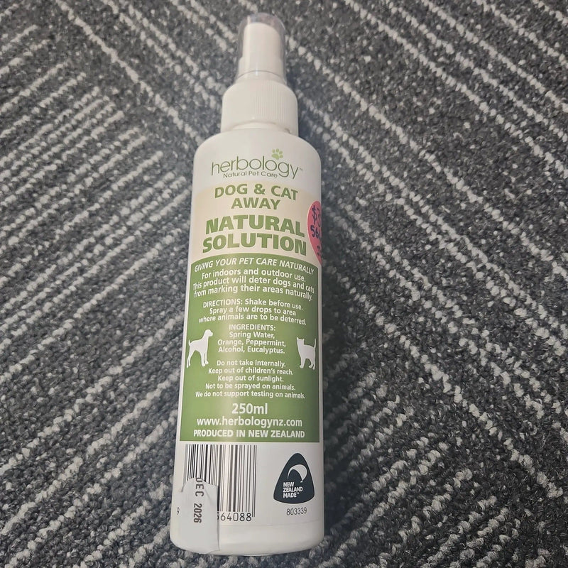 Animal Addiction Limited Pet Repellent Herbology Dog & Cat Away Natural Solution 250ml Herbology Dog & Cat Away Natural Solution 250ml