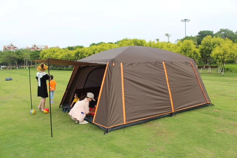 Camping Tent 5-8persons 310x220x190cm Coffee by salelink.co.nz