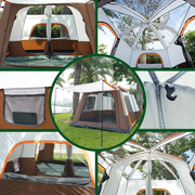 Camping Tent 8-12persons 430x305x203cm Coffee by salelink.co.nz
