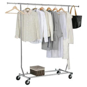 Free-Standing Standard Garment Rod Clothes Organizer Adjustable Foldable Clothes Rack by Yaheetech