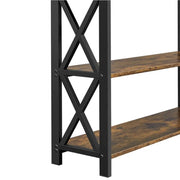 2-Tier X-Design Console Table Hall Table by Yaheetech