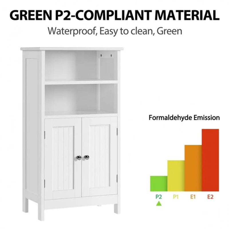 Free Standing Floor Cabinet Bathroom Storage Unit by Yaheetech