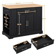 Rolling Kitchen Island Kitchen Trolley by Yaheetech