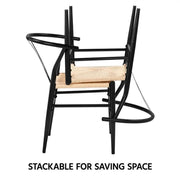 2pcs Modern Chair Y-Shaped Backrest Mid-Century Metal Dining Chair by Yaheetech