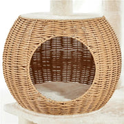54″ Tall Rattan Cat Tree Cat Tower by Yaheetech