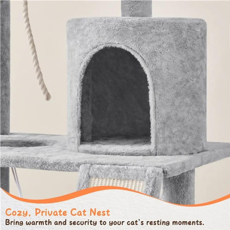 Deluxe Multi Level Cat Tree Cat Tower by Yaheetech