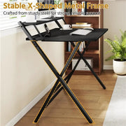 2-Tier Foldable Computer Desk w/ Monitor Shelf by Yaheetech