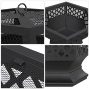 24in Heavy Duty Fire Pit by Yaheetech
